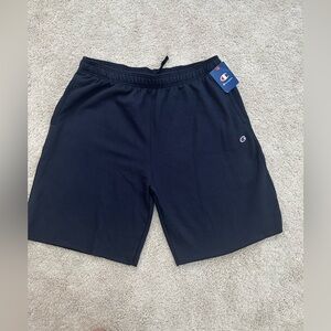 NWT Men’s Champion navy blue sweat-shorts in size 2XB